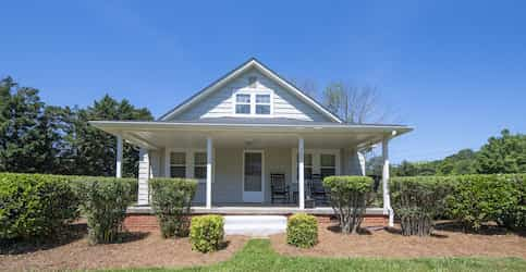 exterior of farmhouse